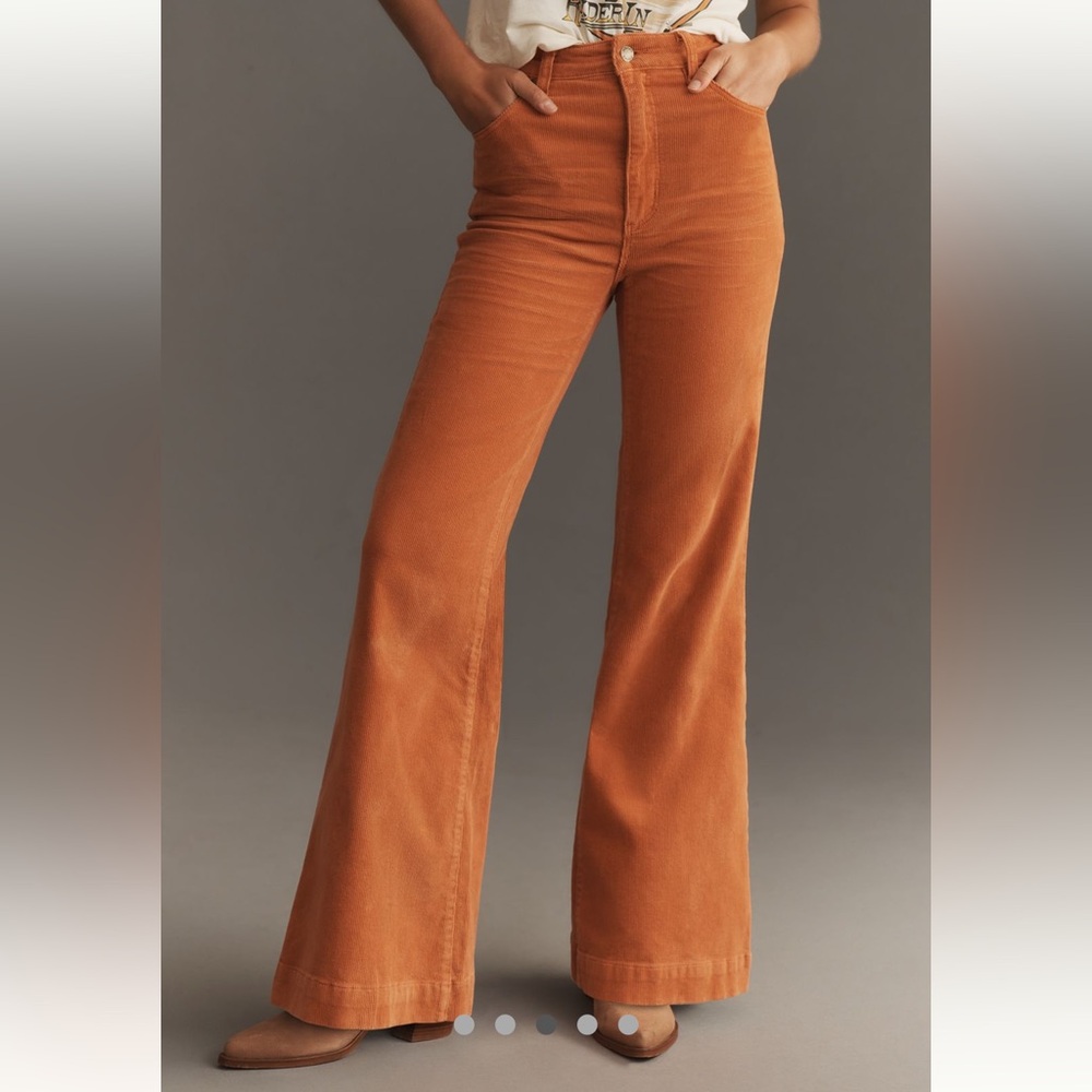 ROLLA'S Orange Flare Corduroy Jeans